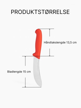 Giesser Flåkniv - 15cm, Rødt håndtak