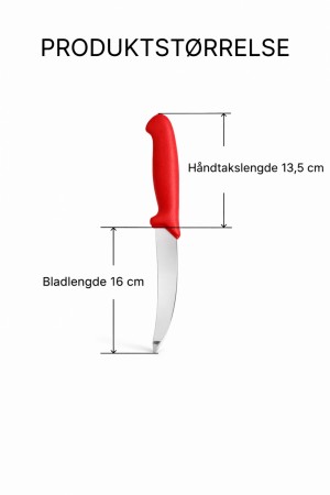Giesser Kulekniv/rognkniv - 16cm buet blad - Rød