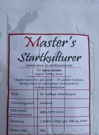 Startkultur til Spekeskinke